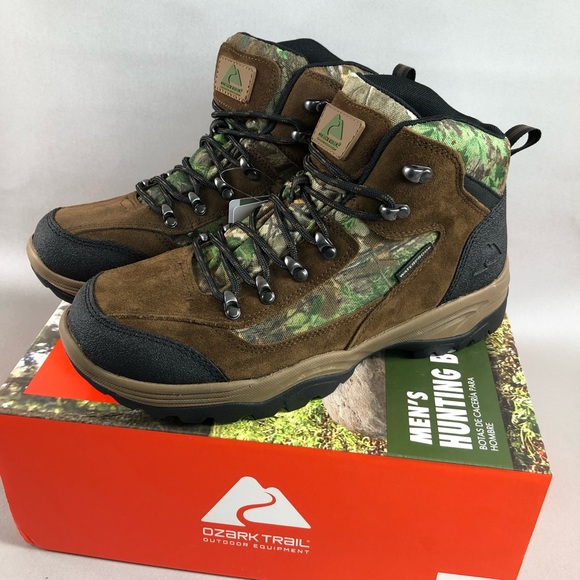 NWT Ozark Trail Men’s Brush Ankle High Waterproof Camo Mid Hiking Boots - Picture 9 of 16